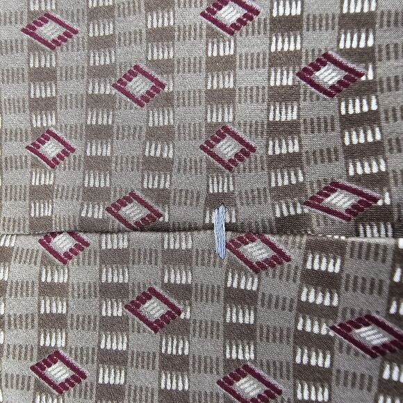Necktie Mens Vintage Bill Blass Black Label 100% Silk, Tan Black, Size 56 By 4 - Picture 4 of 6